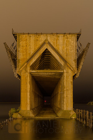 Marquette Ore Dock at night